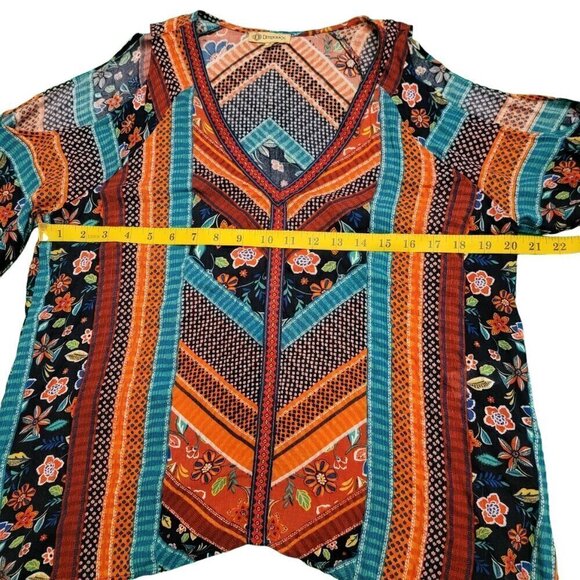 Democracy - Boho tunic - Cold Shoulder, Bell Sleeve - Super Cute - Size S - Picture 14 of 14
